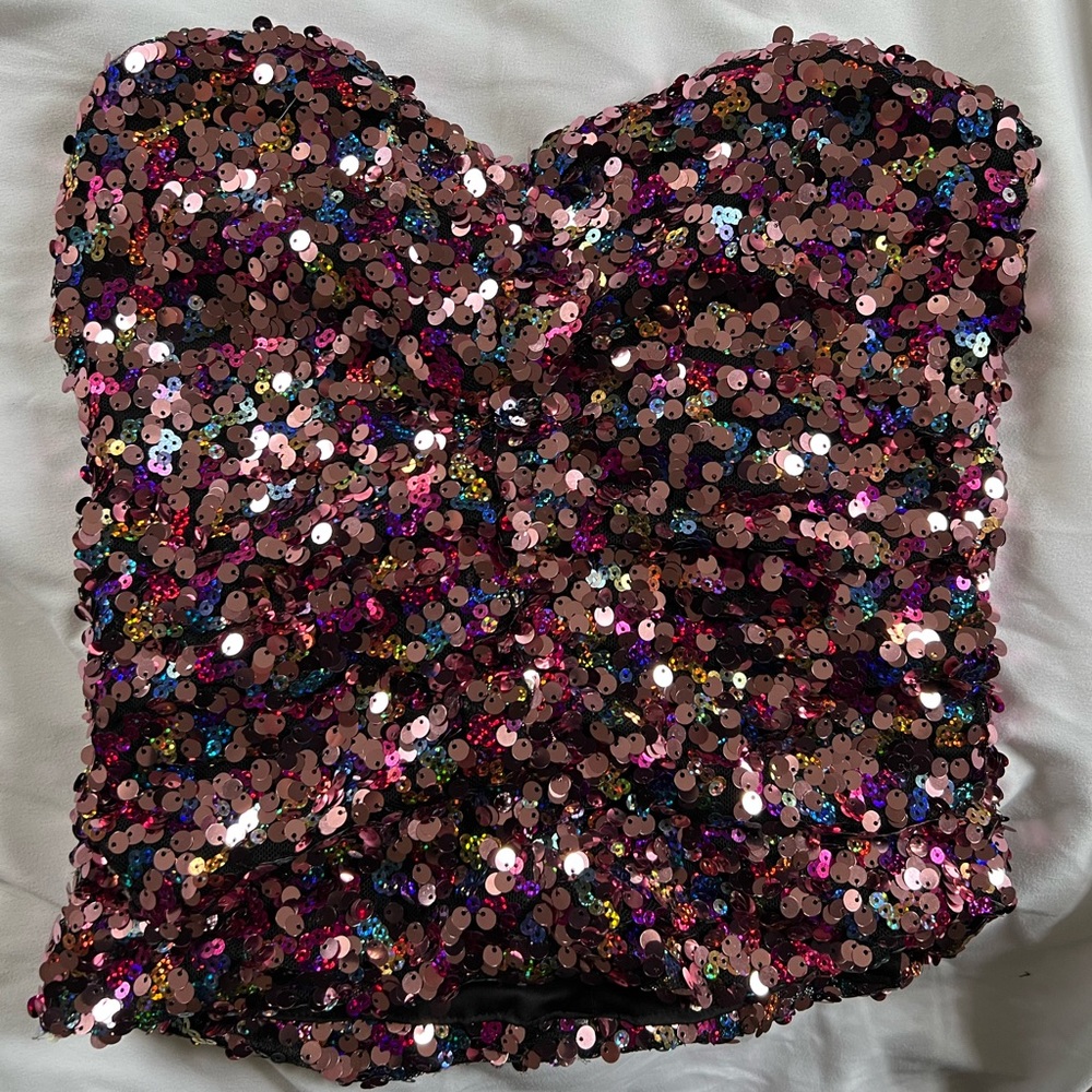 ZARA Sequined tube top
